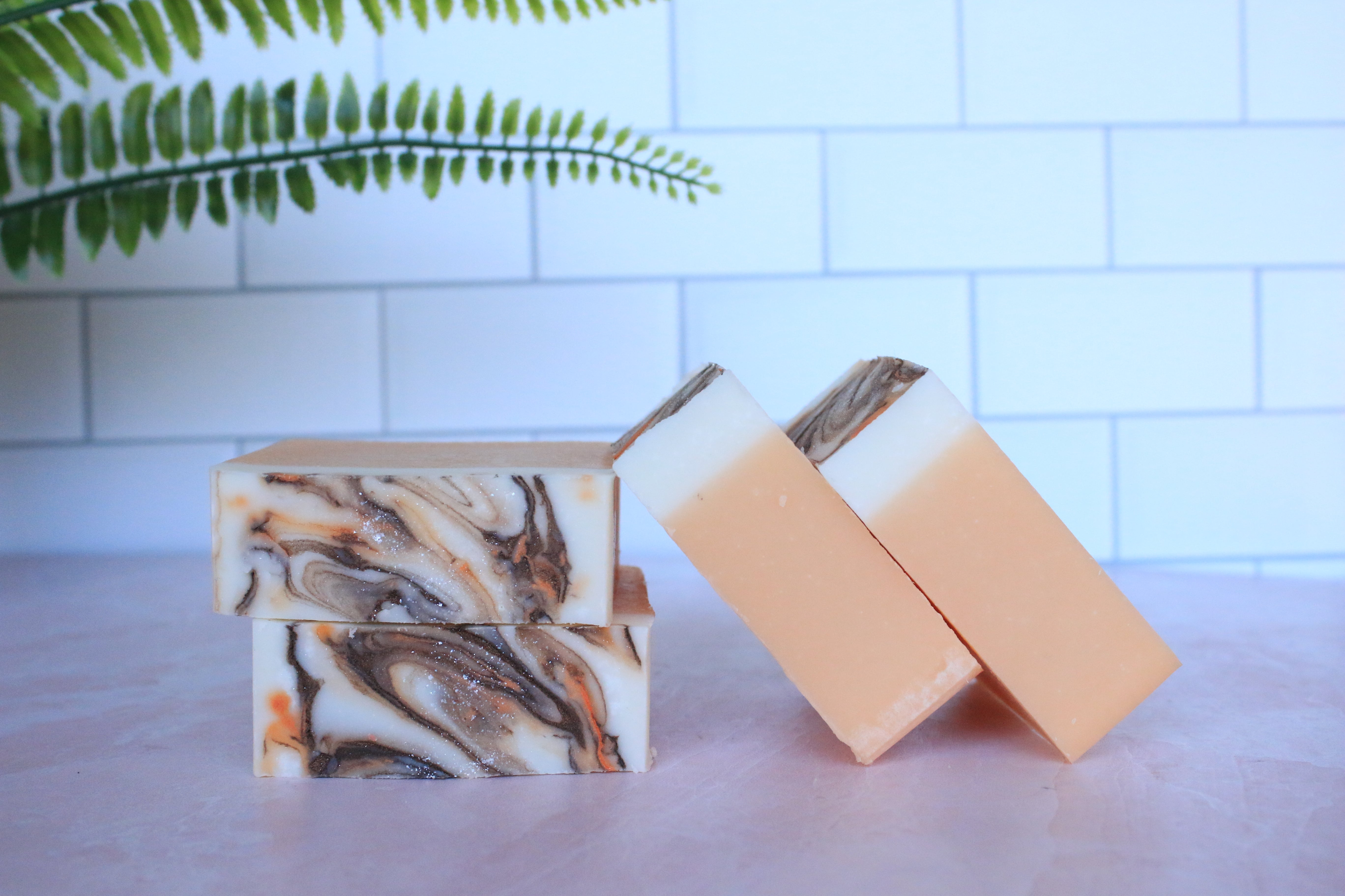 Marbled artisan soap handcrafted in Toronto